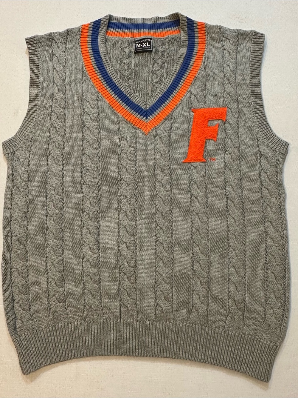 Florida Gators Cable Knit Sweater Vest Alma Mater M-XL